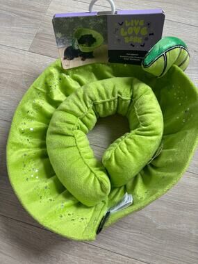 New Halloween Dog Costume Margarita Lime Neck Collar XL Live Love Bark
